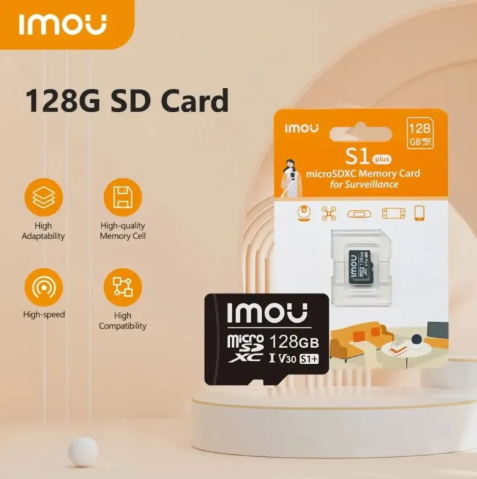 IMOU 128GB Memory Card Class 10 U3 V30 MicroSD S1 PLUS